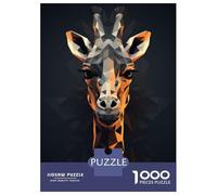 Rompecabezas para Adultos De 1000 Piezas Geometric Style Giraffe Rompecabezas para Adultos Juegos De Relajación Regalo De Cumpleaños Regalos para Reducir El Estrés 52x38cm/1000pcs