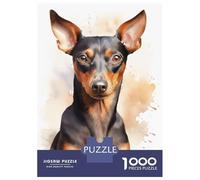 Rompecabezas para Adultos De 1000 Piezas German Pinscher Portrait Rompecabezas para Adultos Juegos Relajantes Decoración del Hogar Desafío Educativo 70x50cm/1000pcs