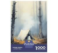 Rompecabezas para Adultos De 1000 Piezas Ghost Camping Rompecabezas para Adultos Juguetes Antiestrés Decoración del Hogar Juego Desafiante Regalos 52x38cm/1000pcs