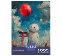 Rompecabezas para Adultos De 1000 Piezas Ghostly Figure with Balloon Rompecabezas para Adultos Juguetes Antiestrés Difícil Difícil Cumpleaños Y Navidad 52x38cm/1000pcs