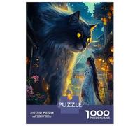 Rompecabezas para Adultos De 1000 Piezas Giant Cat and Woman Rompecabezas para Adultos Juego Práctico Oferta De Regalo De Cumpleaños como Regalos para Toda La Familia 38x26cm/1000pcs