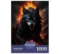 Rompecabezas para Adultos De 1000 Piezas Giant Wolf Red Eye Rompecabezas para Adolescentes Juegos Relajantes Pero Divertidos Y Humorísticos Desafiantes De Completar 70x50cm/1000pcs