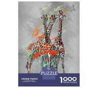 Rompecabezas para Adultos De 1000 Piezas Giraffe Colored and Blackv Rompecabezas para Adultos Juego Práctico Difícil Difícil Cumpleaños Y Navidad 70x50cm/1000pcs