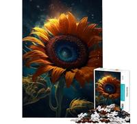 Rompecabezas para Adultos de 1000 Piezas Girasol Agujero Negro Espacio difícil y desafiante Juegos educativos y relajantes para Mayores de 14 años (38x26cm)