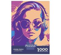 Rompecabezas para Adultos De 1000 Piezas Girl Music Rompecabezas para Adultos Juegos Relajantes Desafío Difícil Actividades Divertidas En Casa 52x38cm/1000pcs