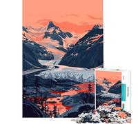 Rompecabezas para Adultos de 1000 Piezas Glaciar de Alaska Arte de la Naturaleza Juguete Intelectual Juegos relajantes Carrera de Velocidad Manual Excelentes Regalos para los Amantes de los Juegos