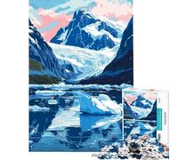Rompecabezas para Adultos de 1000 Piezas Glaciar de Alaska Arte de la Naturaleza Juguetes adictivos para Cultivar la Paciencia Juego práctico decoración de Pared Regalos para Mujeres y Hombres