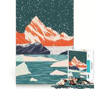 Rompecabezas para Adultos de 1000 Piezas Glaciar de Alaska,Naturaleza,Arte,Corte preciso,diversión,lógica,Habilidad,Juego,relajación,Tiempo de diversión,Regalo de cumpleaños,Mente (38x52cm)