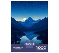 Rompecabezas para Adultos De 1000 Piezas Glacier National Park Night Rompecabezas para Adultos Juegos De Relajación Corte De Precisión Difícil Y Desafiante 52x38cm/1000pcs