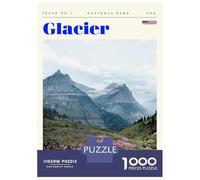 Rompecabezas para Adultos De 1000 Piezas Glacier National Park Travel Art Rompecabezas para Adultos Juegos Familiares Mejoran La Memoria Reducción del Estrés Regalos 38x26cm/1000pcs