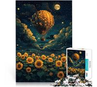 Rompecabezas para Adultos de 1000 Piezas Globo aerostático de fantasía Juego de Preguntas con Piezas de Formas aleatorias Que se entrelazan Completamente 52x38cm