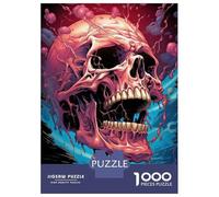 Rompecabezas para Adultos De 1000 Piezas Glow in The Dark Skull Rompecabezas para Adolescentes Juegos Relajantes Pero Divertidos Y Humorísticos Desafiantes De Completar 70x50cm/1000pcs