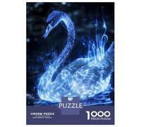 Rompecabezas para Adultos De 1000 Piezas Glowing Swan Rompecabezas para Adultos Juegos De Relajación Regalo De Cumpleaños Regalos para Reducir El Estrés 52x38cm/1000pcs