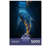Rompecabezas para Adultos De 1000 Piezas Glowing Whale Shark Rompecabezas para Adolescentes Juegos Relajantes Pero Divertidos Y Humorísticos Desafiantes De Completar 38x26cm/1000pcs