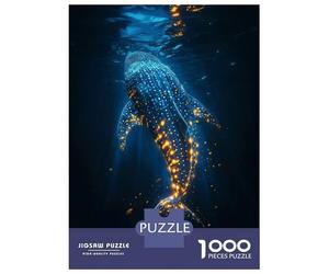 Rompecabezas para Adultos De 1000 Piezas Glowing Whale Shark Rompecabezas para Adultos Juegos Relajantes Difícil Gran Regalo para Jugar 70x50cm/1000pcs