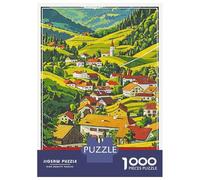 Rompecabezas para Adultos De 1000 Piezas Götzis Austria Vintage Travel Rompecabezas para Adolescentes Juego Práctico Decoración del Hogar 38x26cm/1000pcs