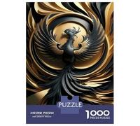 Rompecabezas para Adultos De 1000 Piezas Golden Abstract Phoenix Rompecabezas para Adultos Juego Familiar Pero Divertido Y Humorístico Cumpleaños 70x50cm/1000pcs