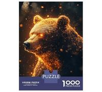Rompecabezas para Adultos De 1000 Piezas Golden Bear Glow Rompecabezas para Adultos Juego Práctico Oferta De Regalo De Cumpleaños como Regalos para Toda La Familia 52x38cm/1000pcs