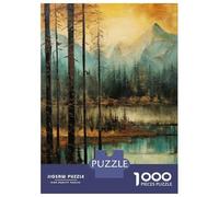 Rompecabezas para Adultos De 1000 Piezas Golden Blue Mountain Lake Rompecabezas para Adolescentes Juego Práctico Decoración del Hogar 70x50cm/1000pcs