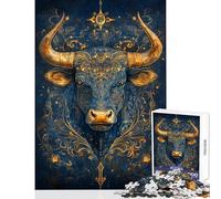 Rompecabezas para Adultos de 1000 Piezas Golden Bull Majesty Juego práctico para Adultos decoración Actividades Divertidas en casa (tamaño 50x75cm)