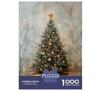 Rompecabezas para Adultos De 1000 Piezas Golden Christmas Tree Rompecabezas para Adultos Juguetes Antiestrés Decoración Actividades Divertidas En Casa 38x26cm/1000pcs
