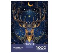 Rompecabezas para Adultos De 1000 Piezas Golden Deer Under Stars Rompecabezas para Adultos Juego De Ingenio Regalos para Mujeres Actividades Divertidas En Casa 70x50cm/1000pcs