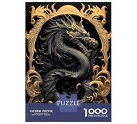 Rompecabezas para Adultos De 1000 Piezas Golden Dragon Lord Art Rompecabezas Antiestrés Juguetes Divertidos Y Humorísticos Actividades Divertidas En Casa, 38x26cm/1000pcs