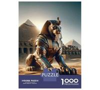 Rompecabezas para Adultos De 1000 Piezas Golden Egyptian Sphinx Statue Rompecabezas para Adultos Juego De Ingenio Juego Divertido Y Humorístico Juego Desafiante Regalos 38x26cm/1000pcs