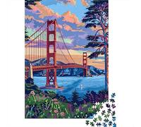 Rompecabezas para Adultos De 1000 Piezas Golden Gate Bridge Art Print-3 Rompecabezas para Adultos Juegos Familiares Regalos para Mujeres Cumpleaños Y Navidad 70x50cm/1000pcs
