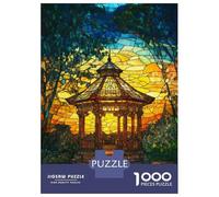 Rompecabezas para Adultos De 1000 Piezas Golden Glass Gazebo Garden Rompecabezas para Adultos Juego De Ingenio Aliviador del Estrés Actividades Divertidas En Casa 70x50cm/1000pcs