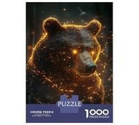 Rompecabezas para Adultos De 1000 Piezas Golden Glow Bear Rompecabezas para Adultos Juguete Decoración De Pared Carrera De Velocidad Manual 70x50cm/1000pcs