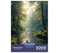 Rompecabezas para Adultos De 1000 Piezas Golden Hour in A Hidden Forest. Rompecabezas para Adolescentes Juego Familiar Carrera De Velocidad Manual Cumpleaños 52x38cm/1000pcs