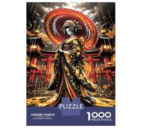 Rompecabezas para Adultos De 1000 Piezas Golden Japanese Geisha Rompecabezas para Adultos Juego De Ingenio Regalo De Cumpleaños Desafío Educativo 52x38cm/1000pcs