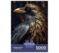 Rompecabezas para Adultos De 1000 Piezas Golden Raven in Black Rompecabezas para Adultos Juegos De Relajación Regalo De Cumpleaños Regalos para Reducir El Estrés 38x26cm/1000pcs