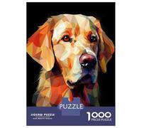 Rompecabezas para Adultos De 1000 Piezas Golden Retriever Abstract Rompecabezas para Adultos Juegos Divertidos Decoración 70x50cm/1000pcs