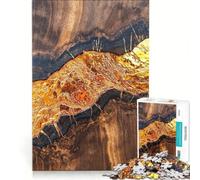 Rompecabezas para Adultos de 1000 Piezas, Golden River Wood Art, Juguetes para armar, desafiante de completar, colección de Artistas, Bellas Artes 38x52cm