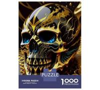 Rompecabezas para Adultos De 1000 Piezas Golden Skull Rompecabezas para Adultos Juguetes Antiestrés Mejora La Memoria Oferta como Regalo para Toda La Familia 52x38cm/1000pcs