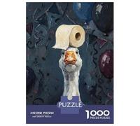Rompecabezas Para Adultos De 1000 Piezas Goose with Toilet Paper Hat Poster, Picture, Metal Print, Paint by Kagezami Rompecabezas Para Adultos Juegos Relajantes Decoración Perfecta Regalos Para Reduci