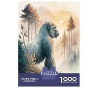Rompecabezas para Adultos De 1000 Piezas Gorilla in A Misty Forest at Sunrise Rompecabezas para Adultos Juegos De Relajación Análisis Y Lógica Cumpleaños Y Navidad 70x50cm/1000pcs