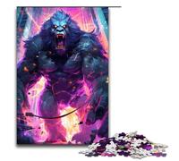 Rompecabezas para Adultos de 1000 Piezas Gorilla Ultimate Power Pattern Assembly Ayuda a ejercitar el Cerebro Juguetes adictivos para Cultivar la Paciencia 75 x 50 cm