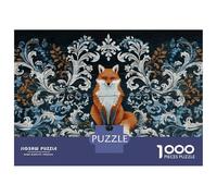 Rompecabezas para Adultos De 1000 Piezas Gothic Fox Wall Art Rompecabezas para Adultos Juegos Relajantes Decoración De Pared Cumpleaños Y Navidad 38x26cm/1000pcs