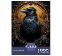 Rompecabezas para Adultos De 1000 Piezas Gothic Raven Wall Art Print Rompecabezas para Adolescentes Juguetes De Bricolaje Corte De Precisión Difícil Y Desafiante 52x38cm/1000pcs
