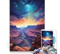 Rompecabezas para Adultos de 1000 Piezas Gran Cañón Visto Desde Arriba, Juegos Familiares, decoración de Pared, con Piezas de Formas aleatorias Que encajan Perfectamente 50x75cm