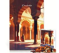 Rompecabezas para Adultos de 1000 Piezas Gran Mezquita de Córdoba,Juego de Bordes limpios,Juguete para ejercitar la Mente,Juego Lento,Divertido,Regalo de cumpleaños,pasatiempo 50x75cm