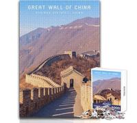 Rompecabezas para Adultos de 1000 Piezas, Gran Muralla China, Juego de desafío único, Regalo de cumpleaños, tamaño 50x75cm