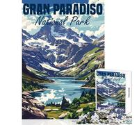 Rompecabezas para Adultos de 1000 Piezas Gran Paradiso Italia Juego práctico de Montaje Juguete antiestrés Interesante para Reducir el estrés (50x75cm)