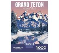 Rompecabezas para Adultos De 1000 Piezas Grand Teton National Park in Winter Rompecabezas para Adultos Juguete Decoración De Pared Mejora La Memoria Cumpleaños 38x26cm/1000pcs