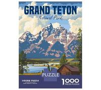 Rompecabezas para Adultos De 1000 Piezas Grand Teton National Park USA Rompecabezas para Adultos Juego De Ingenio Patrón De Ensamblaje Regalos para Amigos Y Familiares 38x26cm/1000pcs