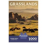 Rompecabezas Para Adultos De 1000 Piezas Grasslands National Park Bison Landscape Rompecabezas Para Adultos Juguetes Antiestrés Análisis Y Lógica Oferta Como Regalos Para Toda La Familia 70x50cm/1000p