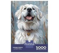 Rompecabezas para Adultos De 1000 Piezas Great Pyrenees Dog Portrait Rompecabezas Antiestrés Juguetes Divertidos Y Humorísticos Actividades Divertidas En Casa, 52x38cm/1000pcs